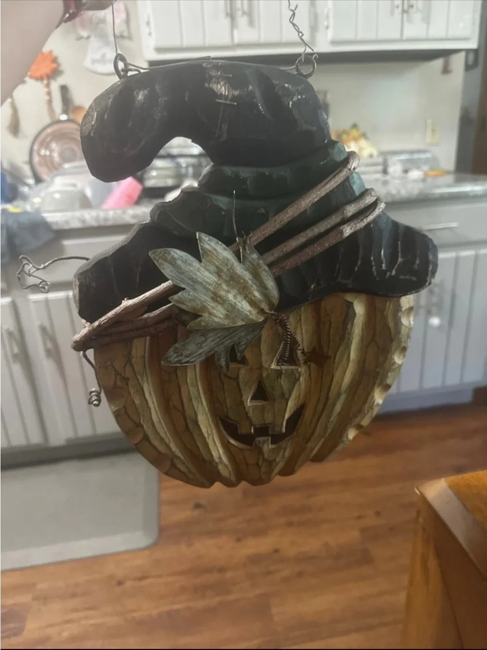 Rustic Black & Brown Pumpkin Wall Hanging - Brand Unbranded
